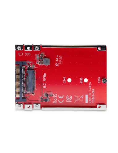 StarTech.com Adaptador M.2 a U.3 para SSDs M.2 NVMe - Conversor Adaptador de Host de Unidad M.2 PCIe a U.3 de 2,5 (SFF-TA-1001)