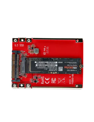 StarTech.com Adaptador M.2 a U.3 para SSDs M.2 NVMe - Conversor Adaptador de Host de Unidad M.2 PCIe a U.3 de 2,5 (SFF-TA-1001)