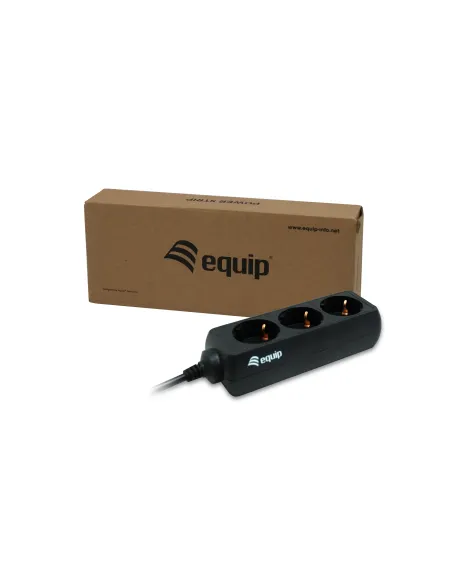 Equip 333280 base múltiple 1,1 m 3 salidas AC Negro
