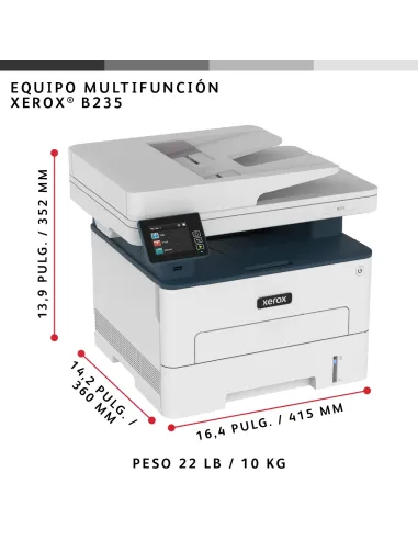 Xerox B235 A4 34 ppm Inalámbrica Copia impresión escaneado fax PS3 PCL5e 6 ADF 2 bandejas Total 251 hojas