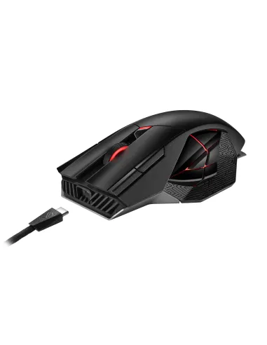 ASUS ROG Spatha X ratón Juego mano derecha RF Wireless + USB Type-C Óptico 19000 DPI