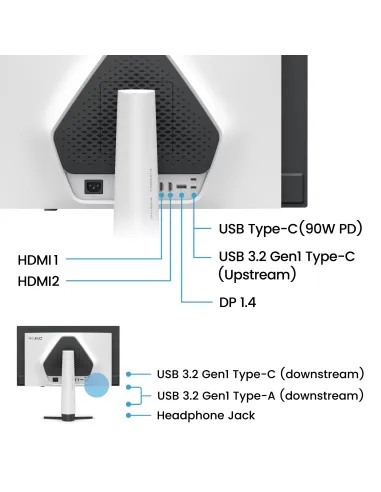 BenQ EX271UZ pantalla para PC 67,3 cm (26.5") 3840 x 2160 Pixeles 4K Ultra HD OLED Negro, Blanco