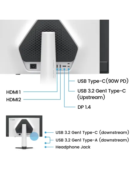 BenQ EX271UZ pantalla para PC 67,3 cm (26.5") 3840 x 2160 Pixeles 4K Ultra HD OLED Negro, Blanco