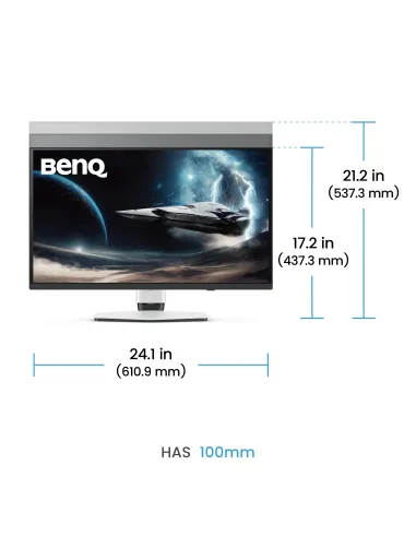 BenQ EX271UZ pantalla para PC 67,3 cm (26.5") 3840 x 2160 Pixeles 4K Ultra HD OLED Negro, Blanco
