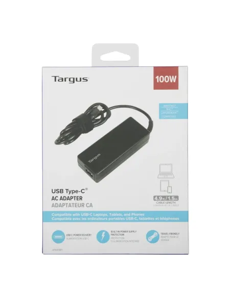 Targus APA108EU adaptador e inversor de corriente Interior 100 W Negro