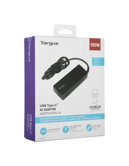 Targus APA108EU adaptador e inversor de corriente Interior 100 W Negro