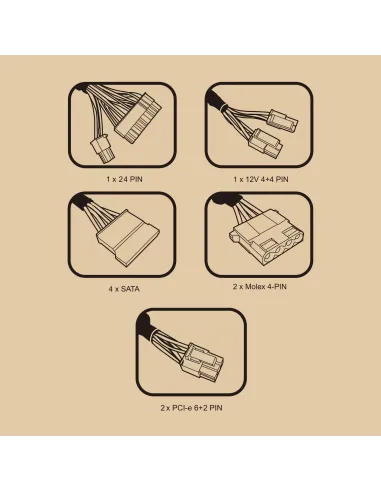 Tacens Anima APB650, Fuente Alimentación PC ATX 650W, Certificado 80Plus Bronze, 85% Eficiencia, Tecnologías SMD y DC-DC,