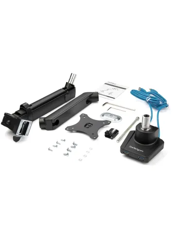 StarTech.com ARMSLIM2USB3 soporte para monitor 86,4 cm (34") Escritorio Negro