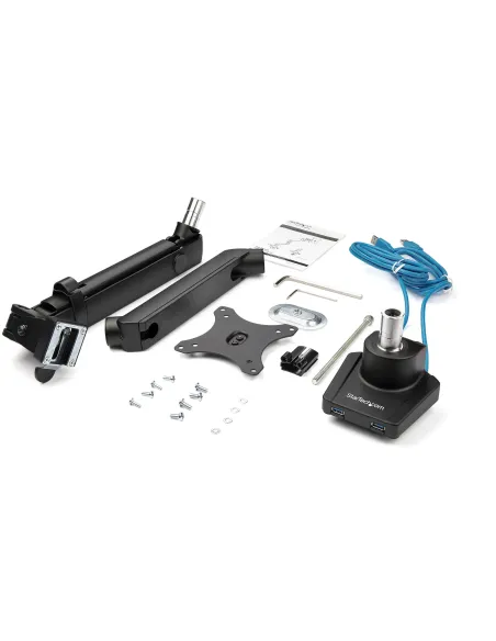 StarTech.com ARMSLIM2USB3 soporte para monitor 86,4 cm (34") Escritorio Negro