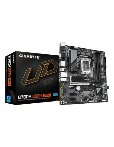 GIGABYTE B760M DS3H GEN5 Placa Base – Compatible con CPUs Intel Core 14ª generación, VRM digital de 6+2+1 fases, hasta 5600 MHz