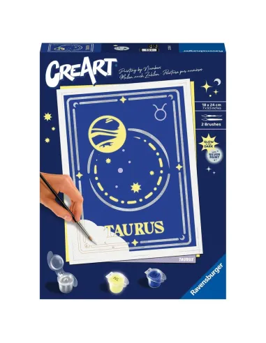 Kit para pintar con números ravensburger creart serie trend d zodiac: tauro