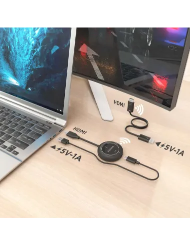 AISENS HDMI Inalambrico 1080P 30m, Negro