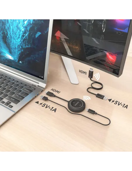 AISENS HDMI Inalambrico 1080P 30m, Negro