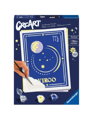 Kit para pintar con números ravensburger creart serie trend d zodiac: virgo