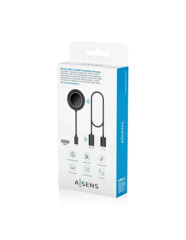 AISENS USB-C A HDMI Inalambrico 1080P 30m, Negro