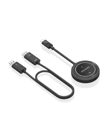 AISENS USB-C A HDMI Inalambrico 1080P 30m + USB-C PD 100W, Negro