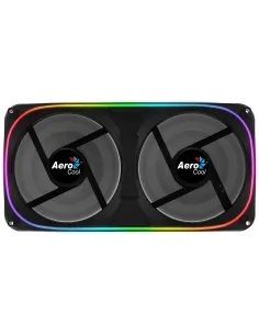 Aerocool ASTRO24 Doble Ventilador PC 12cm ARGB LED Soporte Antivibración Negro 2