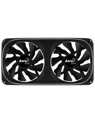 Aerocool ASTRO24 Doble Ventilador PC 12cm ARGB LED Soporte Antivibración Negro