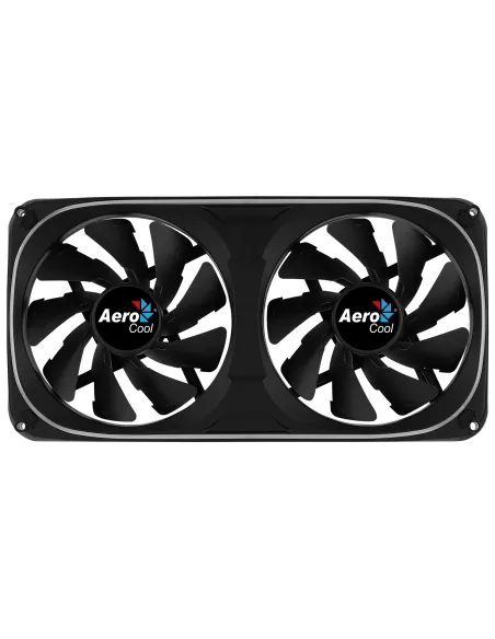 Aerocool ASTRO24 Doble Ventilador PC 12cm ARGB LED Soporte Antivibración Negro
