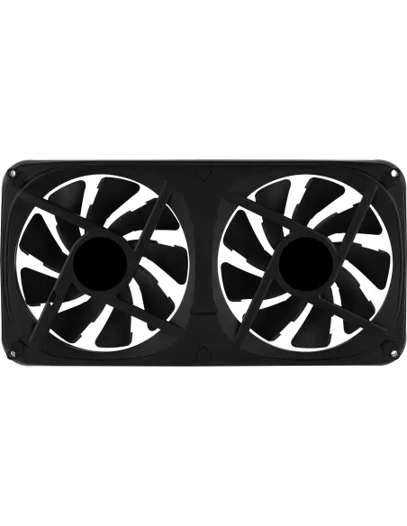 Aerocool ASTRO24 Doble Ventilador PC 12cm ARGB LED Soporte Antivibración Negro