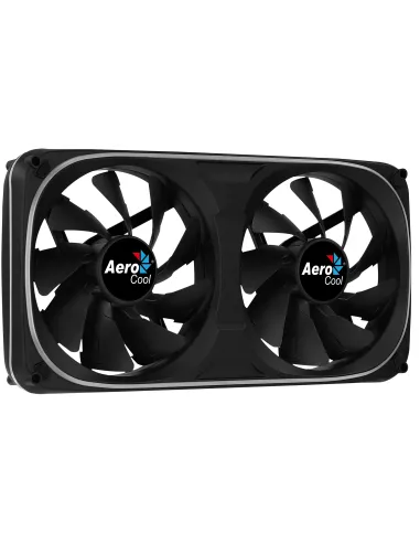 Aerocool ASTRO24 Doble Ventilador PC 12cm ARGB LED Soporte Antivibración Negro