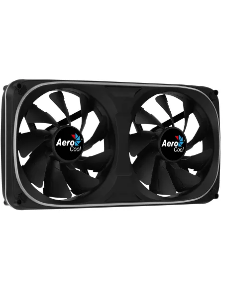 Aerocool ASTRO24 Doble Ventilador PC 12cm ARGB LED Soporte Antivibración Negro