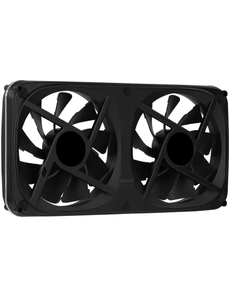 Aerocool ASTRO24 Doble Ventilador PC 12cm ARGB LED Soporte Antivibración Negro