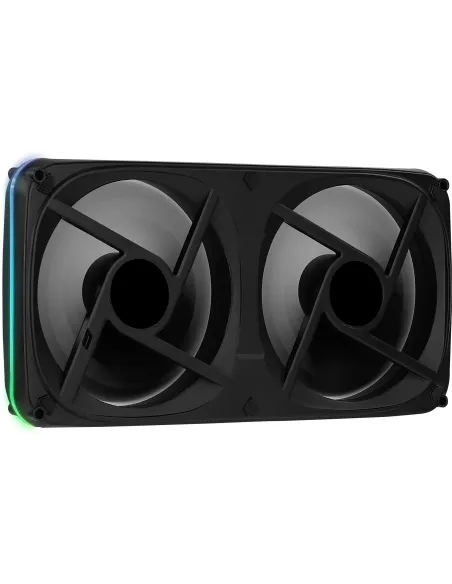 Aerocool ASTRO24 Doble Ventilador PC 12cm ARGB LED Soporte Antivibración Negro