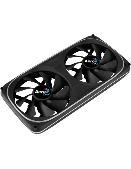 Aerocool ASTRO24 Doble Ventilador PC 12cm ARGB LED Soporte Antivibración Negro