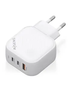 AISENS Cargador GaN 65W, 2xUSB-C PD3.0 QC4.0, 1xUSB-A QC3.0, Blanco 2