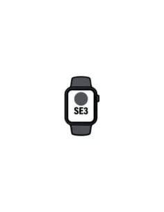 Apple Watch SE3/ GPS/ 44mm/ Caja de Aluminio Medianoche/ Correa Deportiva Negra S/M