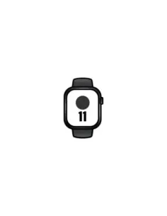Apple Watch Series 11/ GPS/ 46mm/ Negro Azabache/ Correa Deportiva Negra (S/M)