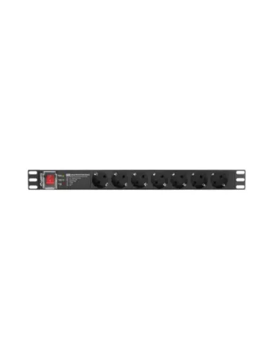 Regleta lanberg 1u 16a 7x schuko rack 19 pulgadas 2m negro