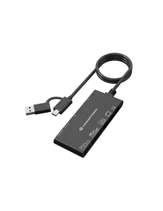 Conceptronic BIAN10B lector de tarjeta USB 3.2 Gen 1 (3.1 Gen 1) Type-A Type-C Negro