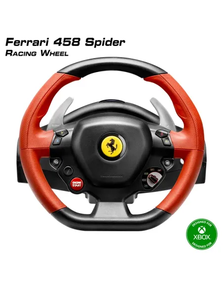 Thrustmaster Ferrari 458 Spider Negro, Rojo USB Volante + Pedales Xbox One