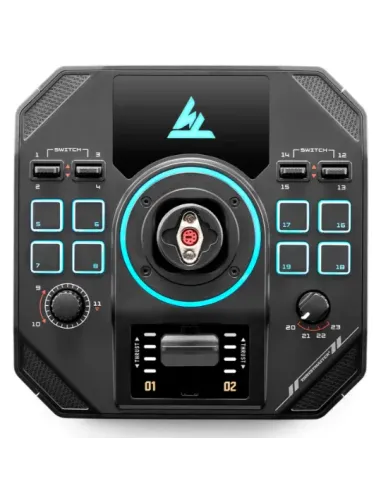 Thrustmaster Sol-R 4 HOTAS Negro USB Joystick Palanca de control lateral + cuadrante de aceleración Analógico Digital PC