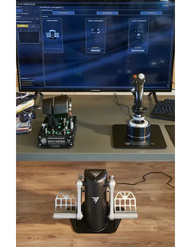 Thrustmaster TPR Rudder Negro, Plata USB Simulador de Vuelo Analógico PC