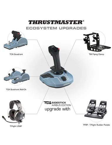 Thrustmaster TCA Quadrant Airbus Edition Negro, Azul Simulador de Vuelo PC