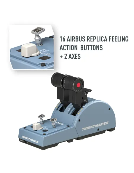 Thrustmaster TCA Quadrant Airbus Edition Negro, Azul Simulador de Vuelo PC