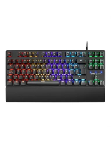 Mars Gaming MKXTKLRES Teclado Mecánico Ultra-compacto TKL RGB Reposamuñecas Switch OUTEMU SQ Rojo Idioma Español