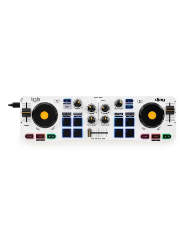 Hercules 4780921 controlador dj 2 canales Negro, Blanco, Amarillo