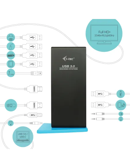 i-tec USB 3.0 USB-C Dual HDMI Docking Station