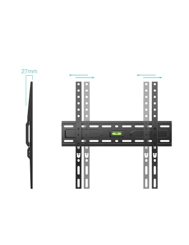 TooQ Soporte Fijo de pared para pantallas 32"- 75", Negro