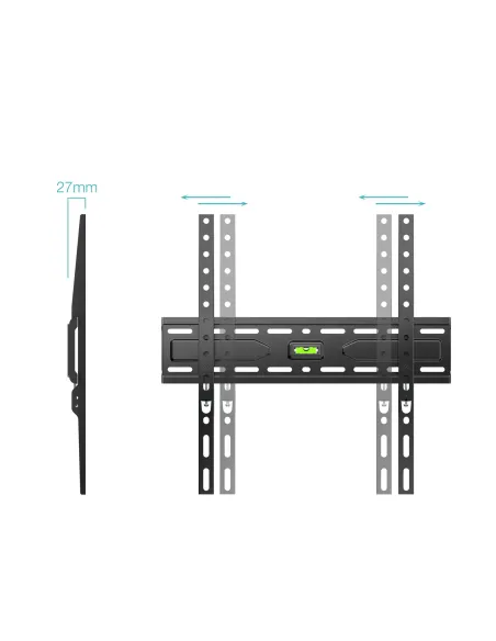 TooQ Soporte Fijo de pared para pantallas 32"- 75", Negro
