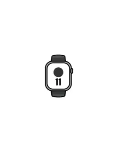 Apple Watch Series 11/ GPS/ 46mm/ Gris Espacial/ Correa Deportiva Negra (S/M)