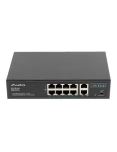 Switch lanberg 10 puertos 100mb 8xpoe+ - 2x gbit ether 120w rack 10 pulgadas - 19 pulgadas