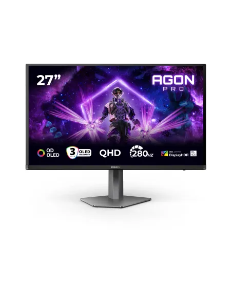 AOC AGON PRO AG276QZD2 pantalla para PC 67,3 cm (26.5") 2560 x 1440 Pixeles Quad HD QD-OLED Negro, Gris