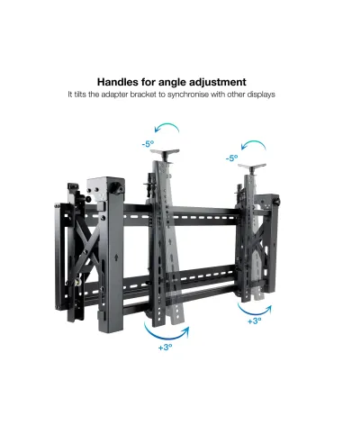 TooQ Soporte Video Wall de Pared para Pantalla 45”- 70”, Negro