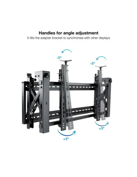 TooQ Soporte Video Wall de Pared para Pantalla 45”- 70”, Negro