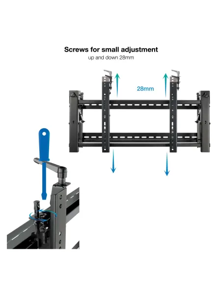 TooQ Soporte Video Wall de Pared para Pantalla 45”- 70”, Negro
